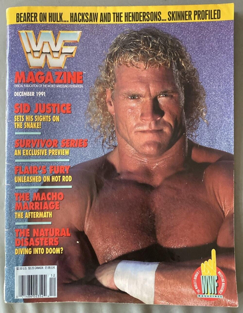 WWF Magazine Dec 1991 Sid Justice Cover Hulk Hogan Ric Flair WWE Survivor Series